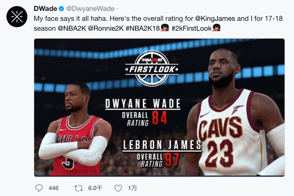 依然巅峰,《nba 2k18》lebron james 能力值高达97